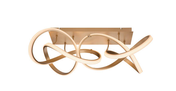 LED-DECKENLEUCHTE  - Goldfarben, Design, Kunststoff/Metall (89/53/32cm) - Dieter Knoll