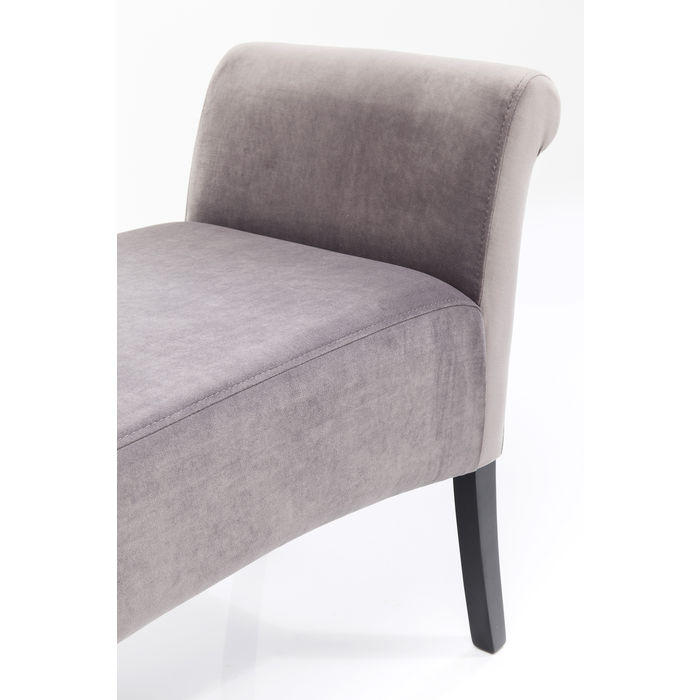 SITZBANK 107/62/38 cm Samt Silberfarben Holz  - Silberfarben/Schwarz, Design, Holz/Textil (107/62/38cm) - Kare-Design