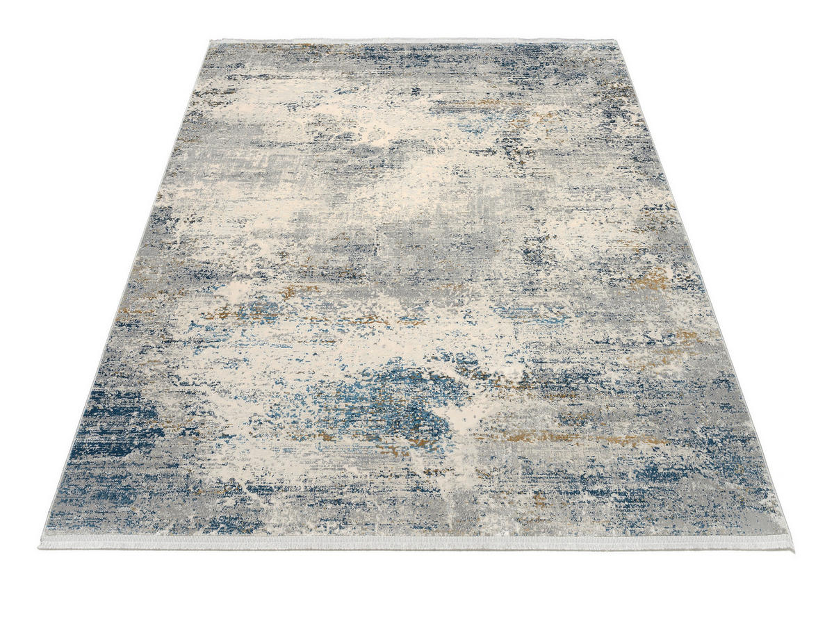 WEBTEPPICH 67/130 cm DIETER KNOLL Blau, Grau  - Blau/Grau, Basics, Textil (67/130cm) - Dieter Knoll