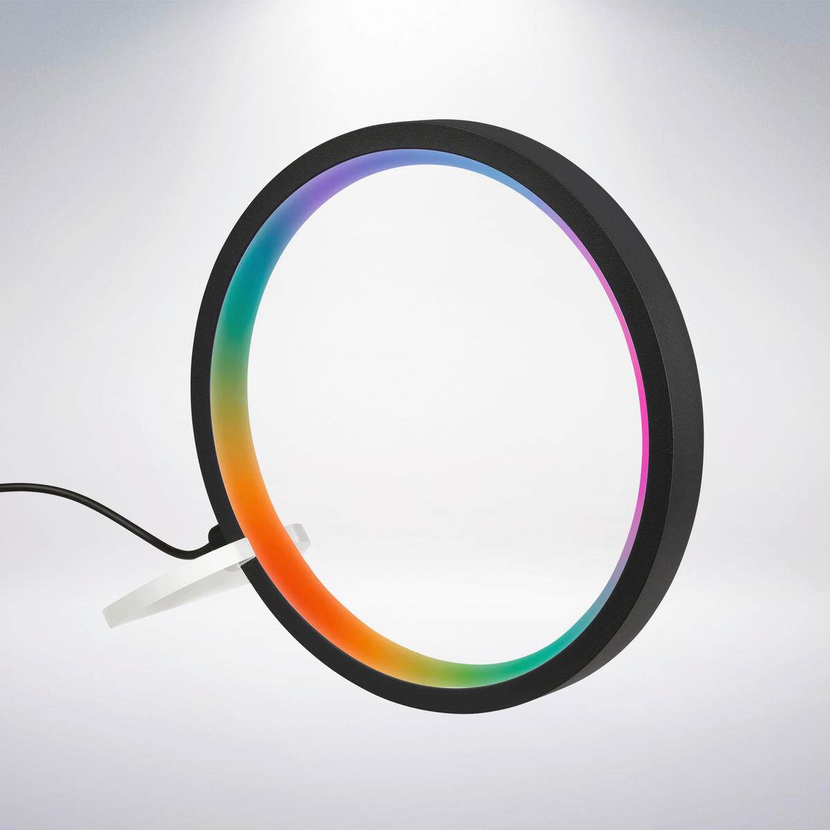 LED ASZTALI LÁMPA - fekete, Basics, műanyag/fém (20/20/2cm)