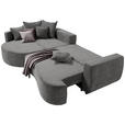 ECKSOFA in Chenille Grau  - Schwarz/Grau, Design, Kunststoff/Textil (194/307cm) - Carryhome