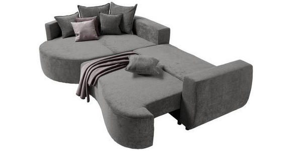 ECKSOFA in Chenille Grau  - Schwarz/Grau, Design, Kunststoff/Textil (194/307cm) - Carryhome