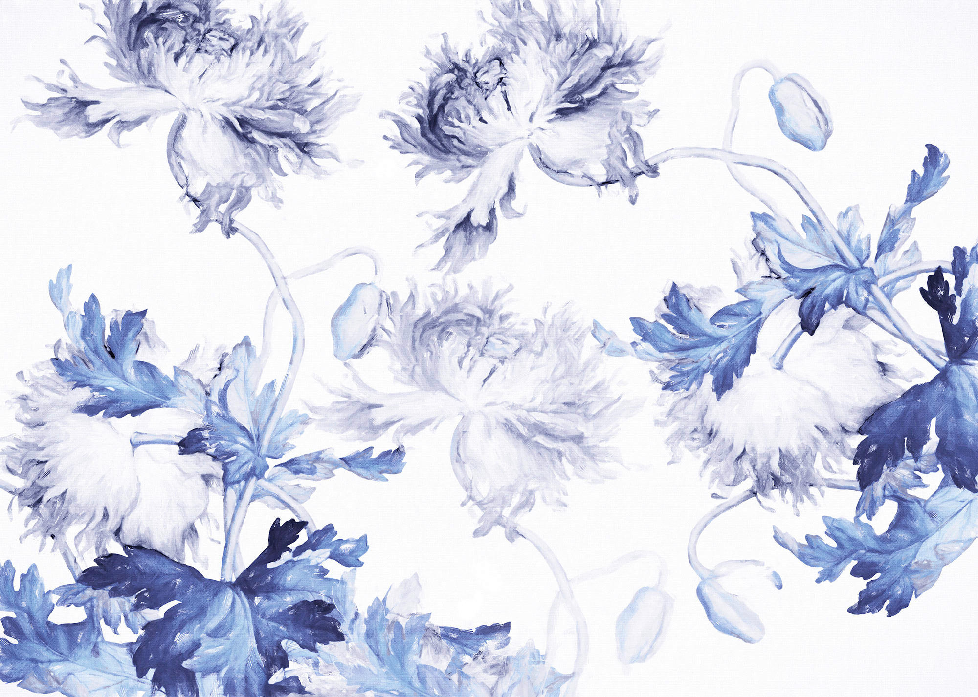 Xora Vliestapete Blau, Weiß 350x250 cm