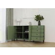 SIDEBOARD  in 160,2/81,8/37 cm  - Schwarz/Grün, MODERN, Holzwerkstoff/Kunststoff (160,2/81,8/37cm) - Carryhome