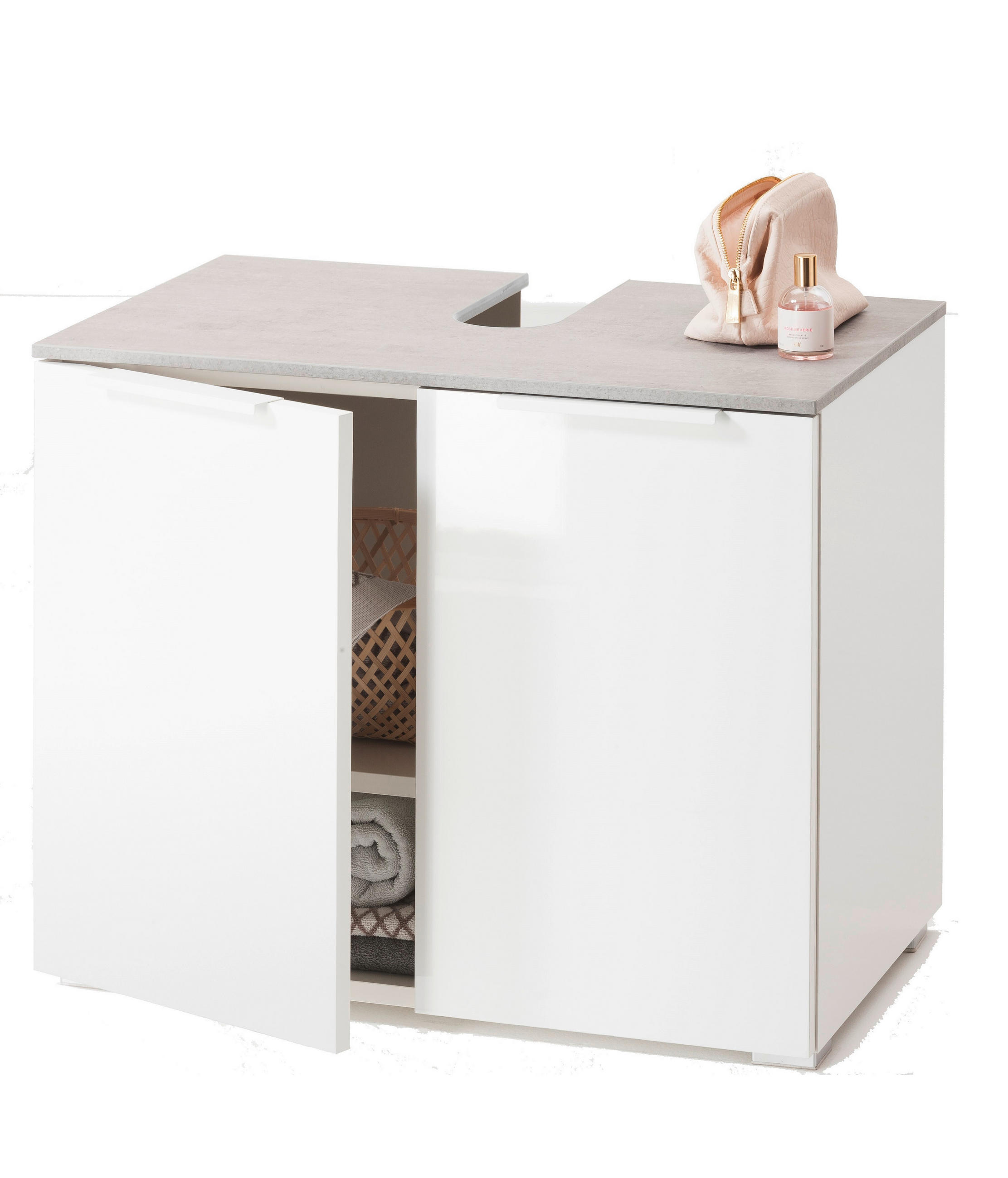 OMARICA ZA POD UMIVALNIK 80/40/35 cm  - Moderno, kovina/leseni material (80/40/35cm) - Xora