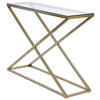 KONSOLENTISCH in Metall, Glas 100/30/74 cm   - Klar/Goldfarben, Modern, Glas/Metall (100/30/74cm) - Livetastic