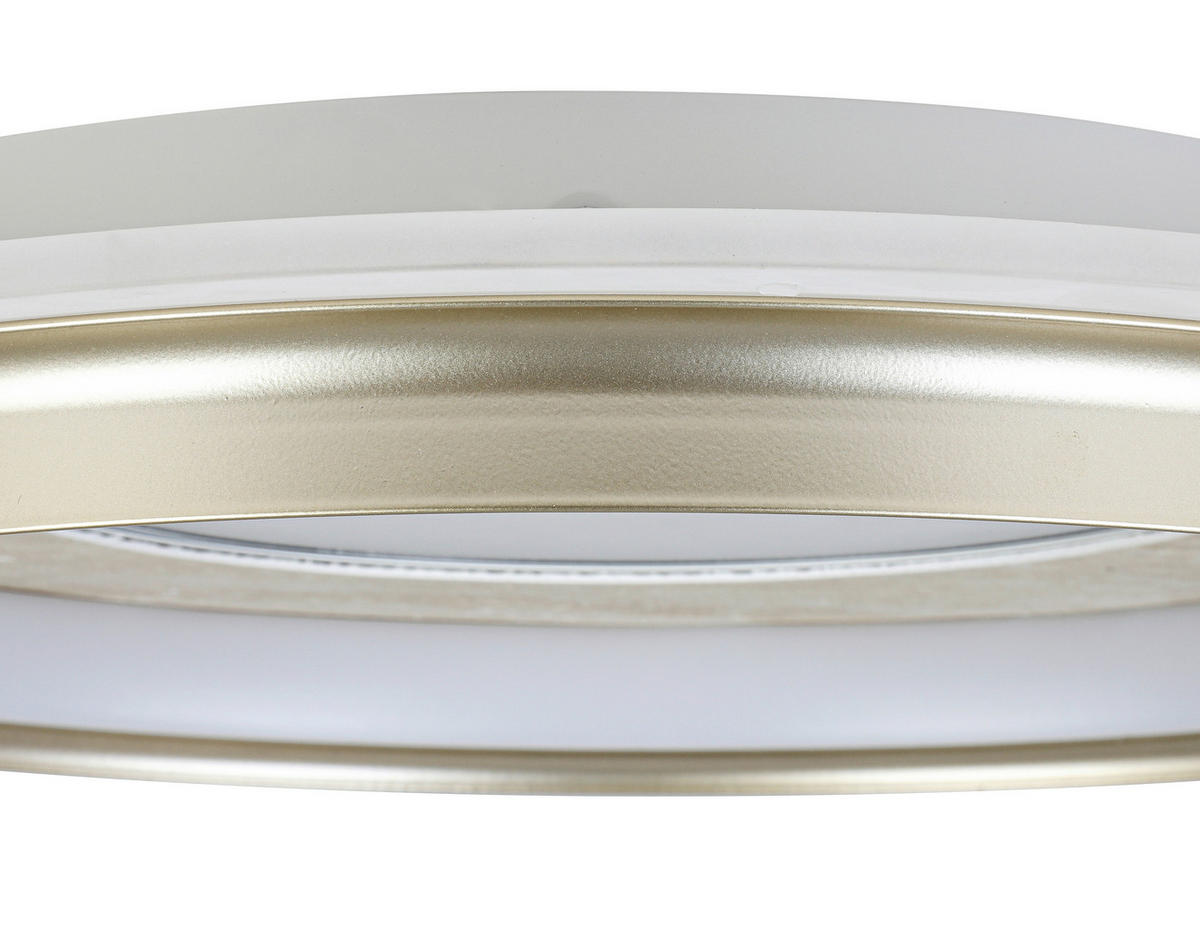DECKENLEUCHTE 52/8 cm  - Chromfarben/Champagner, Trend, Kunststoff/Metall (52/8cm) - Collett's Monde