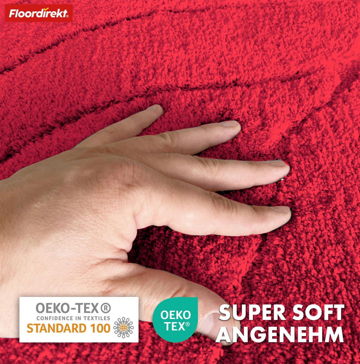 BADEMATTE Maris Rot 120 cm  - Rot, Basics, Kunststoff/Textil (120cm) - Floordirekt