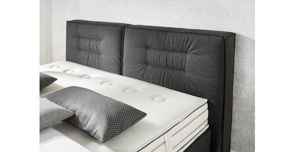 BOXSPRINGBETT 180/200 cm  in Schwarz  - Chromfarben/Schwarz, KONVENTIONELL, Textil (180/200cm) - Dieter Knoll