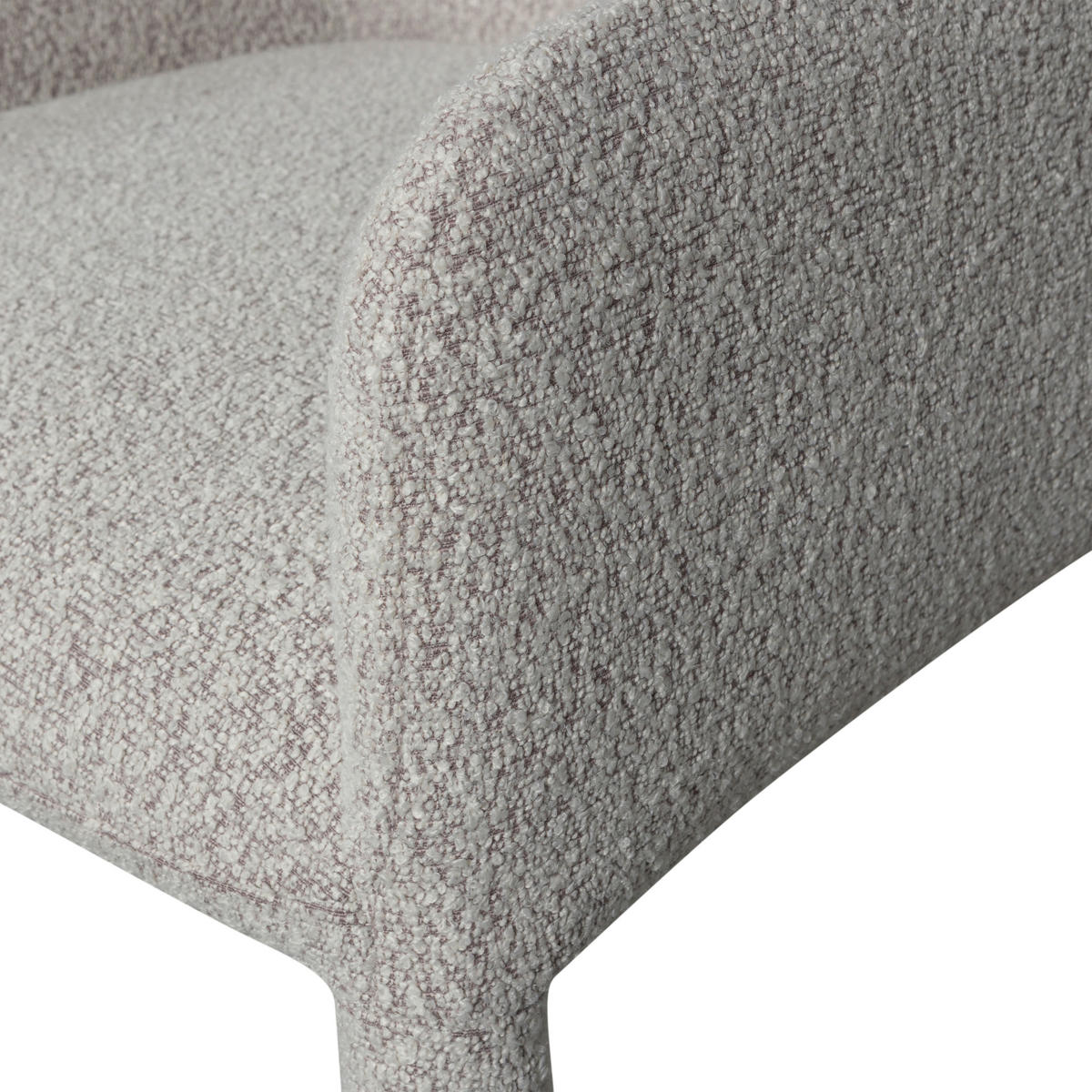 ARMLEHNSTUHL  inklusive Armlehnen Bouclé  - Greige, Design, Textil (54/83/57cm) - Livetastic