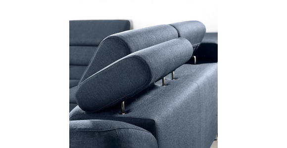 ECKSOFA Dunkelblau Webstoff  - Dunkelblau, Design, Textil/Metall (235/280cm) - Hom`in