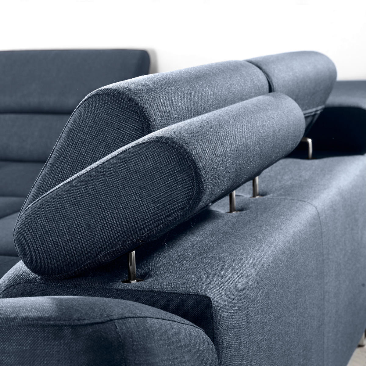 ECKSOFA Dunkelblau Webstoff  - Dunkelblau, Design, Textil/Metall (235/280cm) - Hom`in