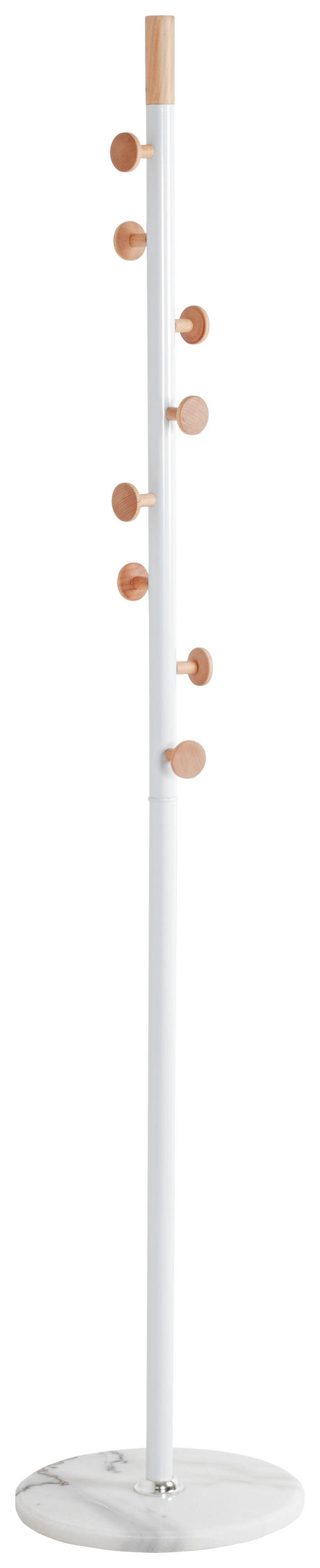 KLEIDERSTÄNDER in Naturfarben, Weiß 35/178/35 cm   - Naturfarben/Weiß, Design, Holz/Stein (35/178/35cm)