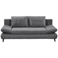 SCHLAFSOFA in Mikrofaser Anthrazit  - Anthrazit/Schwarz, Konventionell, Holzwerkstoff/Kunststoff (212/88/101cm) - MID.YOU