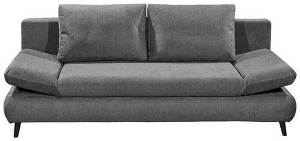 SCHLAFSOFA in Mikrofaser Anthrazit  - Anthrazit/Schwarz, Konventionell, Holzwerkstoff/Kunststoff (212/88/101cm) - MID.YOU