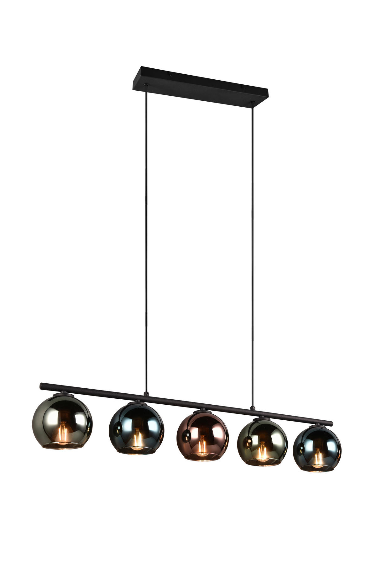 PENDELLEUCHTE Sheldon 83/13/150 cm   - Blau/Multicolor, Design, Glas/Metall (83/13/150cm)