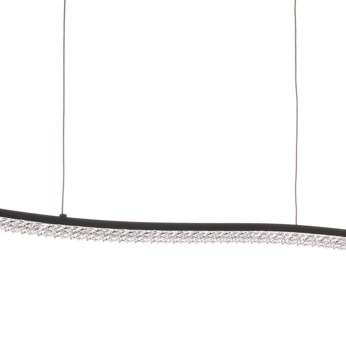 LED-HÄNGELEUCHTE 100/3/110 cm  - Klar/Graphitfarben, Design, Glas/Metall (100/3/110cm)
