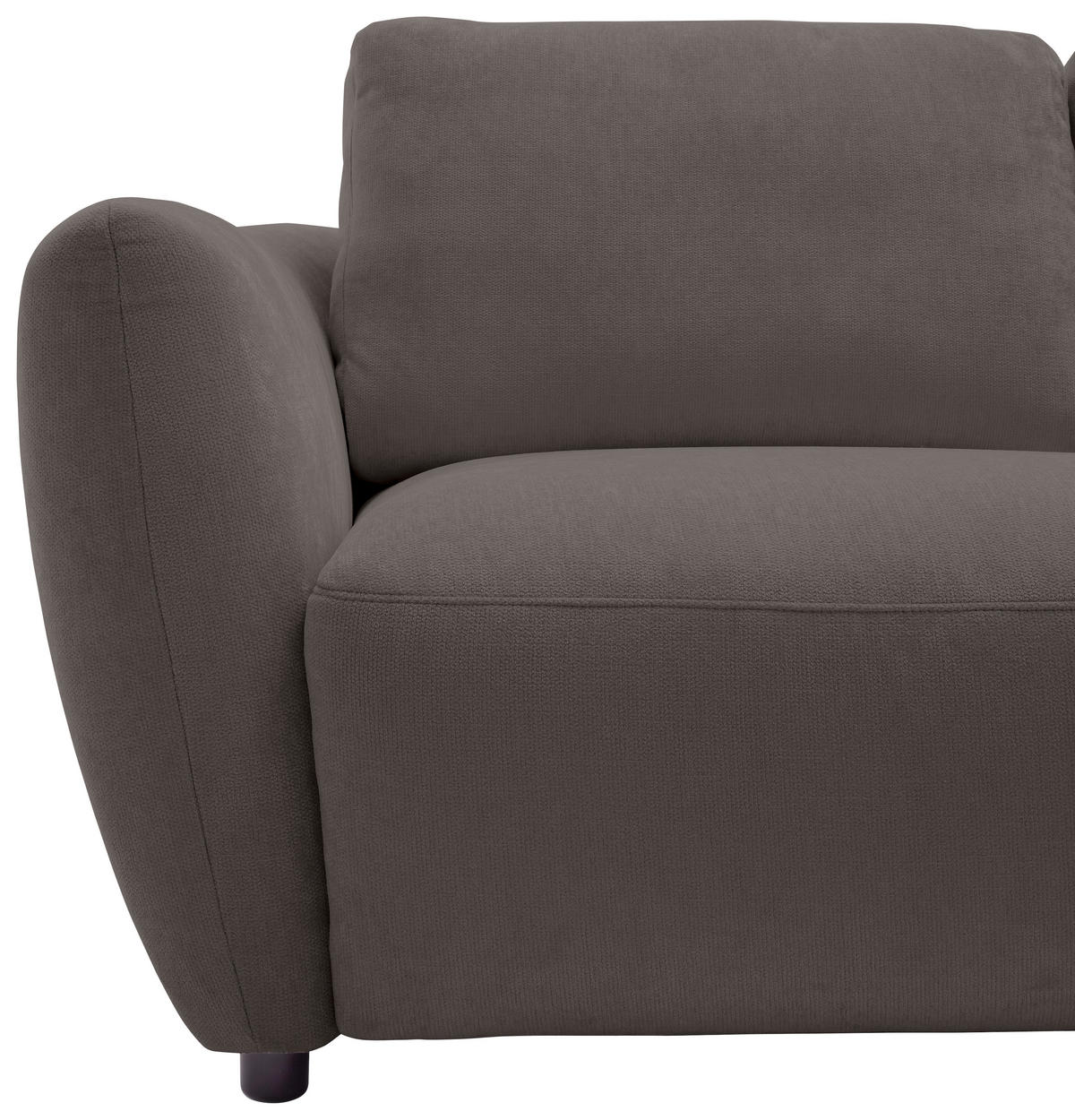 ECKSOFA  in Chenille Dunkelbraun  307/224 cm  - Dunkelbraun/Schwarz, KONVENTIONELL, Kunststoff/Textil (307/224cm) - Hom`in