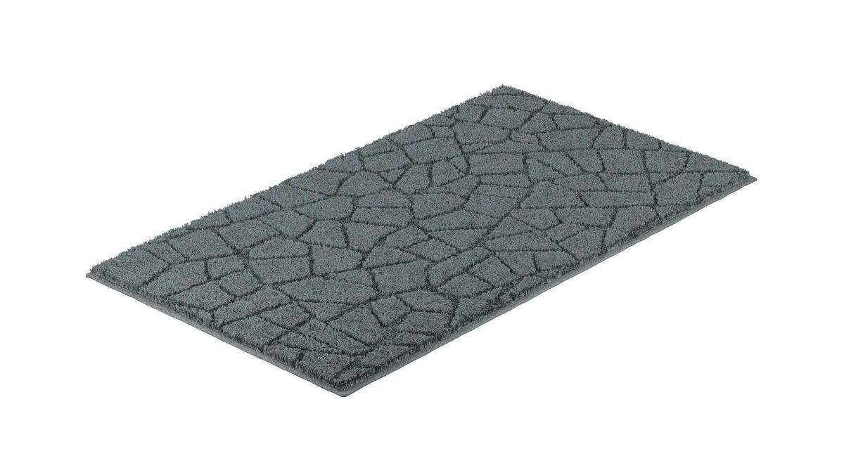 BADEMATTE Anthrazit 65/115 cm  - Anthrazit, Basics, Kunststoff/Textil (65/115cm) - Grund