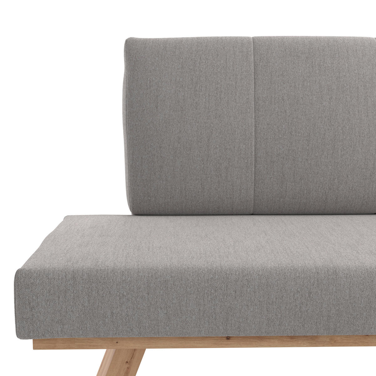 ECKBANK 185/150 cm Webstoff Hellgrau   - Eichefarben/Hellgrau, KONVENTIONELL, Textil (185/150cm) - Livetastic