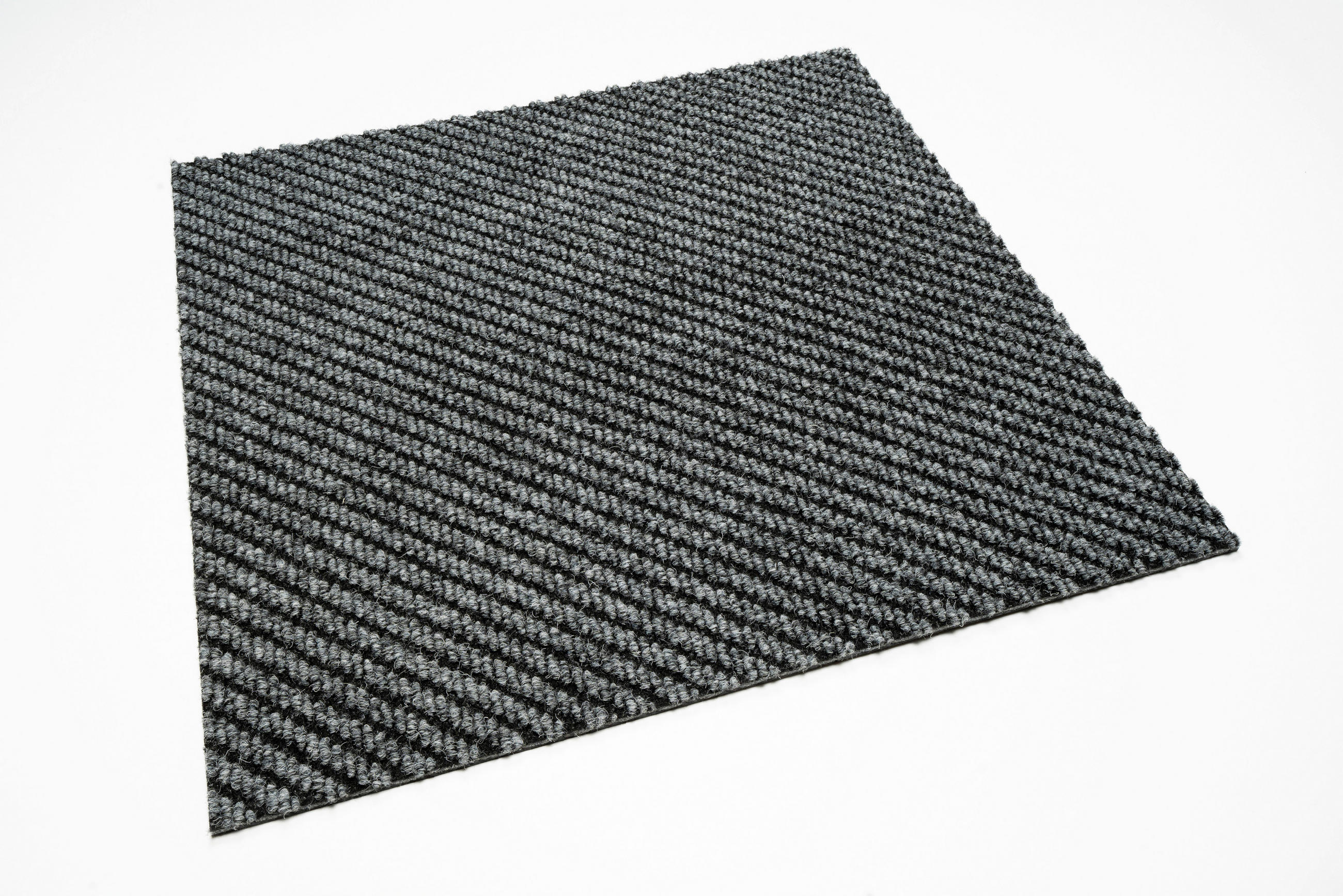 TEPPICHFLIESE 50/50 cm  in Grau, Schwarz  - Schwarz/Grau, Basics, Textil (50/50cm)