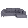 ECKSOFA Anthrazit Struktur, Bouclé  - Anthrazit/Schwarz, Design, Textil (177/276cm) - MID.YOU