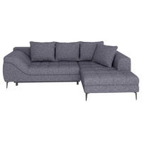 ECKSOFA Anthrazit Struktur, Bouclé  - Anthrazit/Schwarz, Design, Textil (177/276cm) - MID.YOU