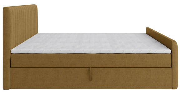 BOXBETT 160/200 cm  in Senfgelb  - Senfgelb/Schwarz, Basics, Kunststoff/Textil (160/200cm) - Carryhome