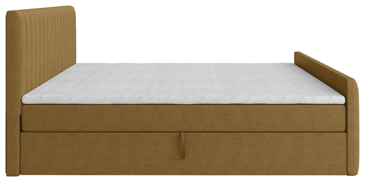 BOXBETT 160/200 cm  in Senfgelb  - Senfgelb/Schwarz, Basics, Kunststoff/Textil (160/200cm) - Carryhome