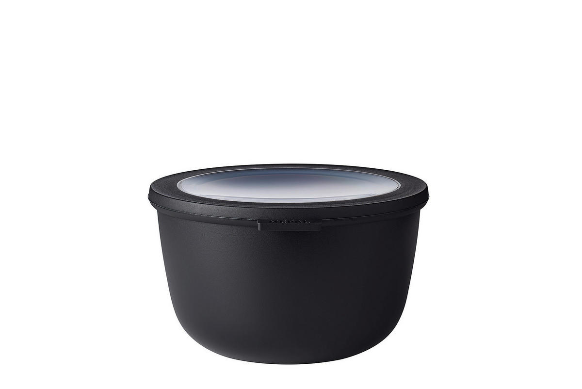 VORRATSDOSE CIRQULA 2 L  - Klar/Schwarz, KONVENTIONELL, Kunststoff (2l) - Mepal