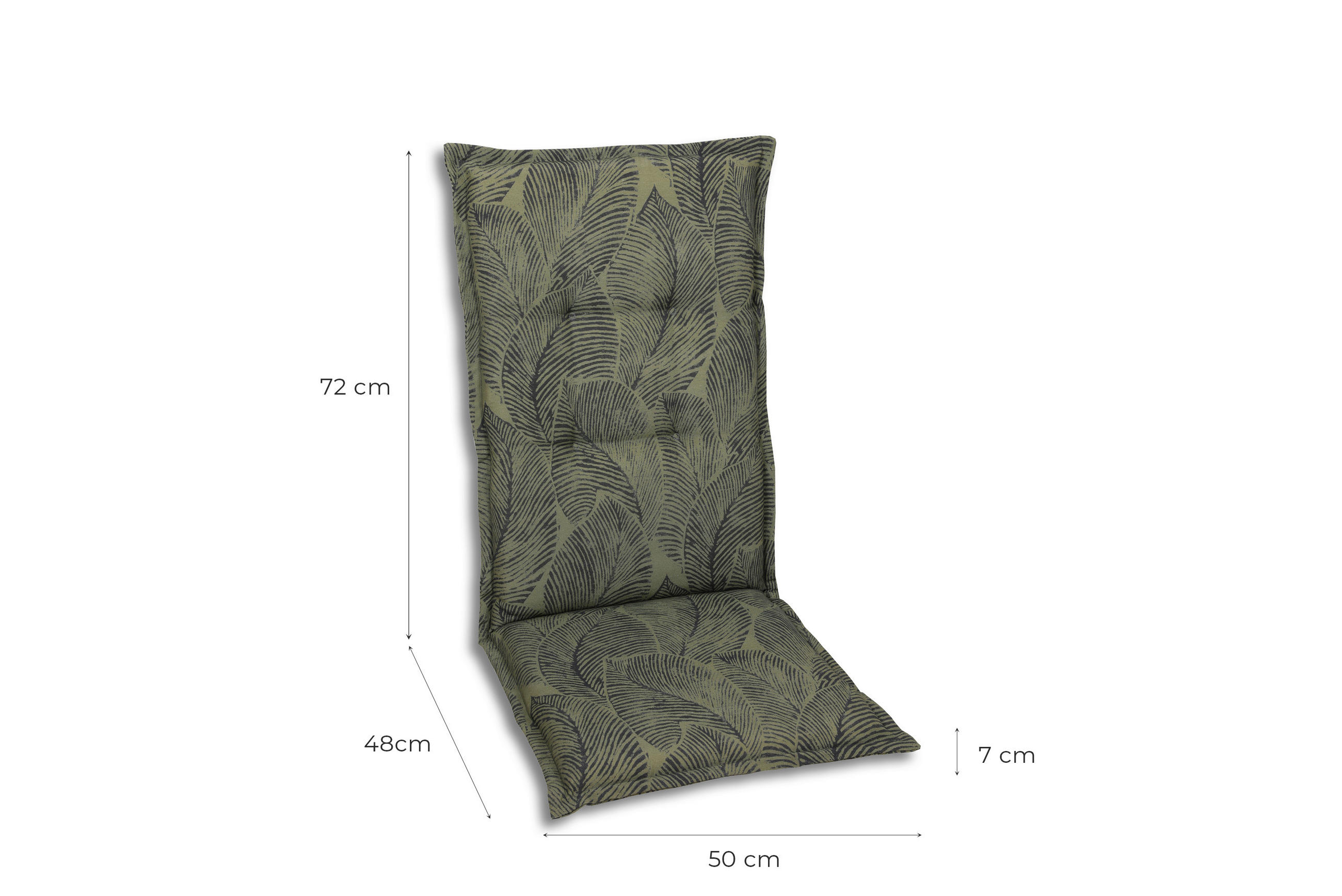 SESSELAUFLAGENSET Blätter  - Grün, Basics, Textil (50/7/120cm)