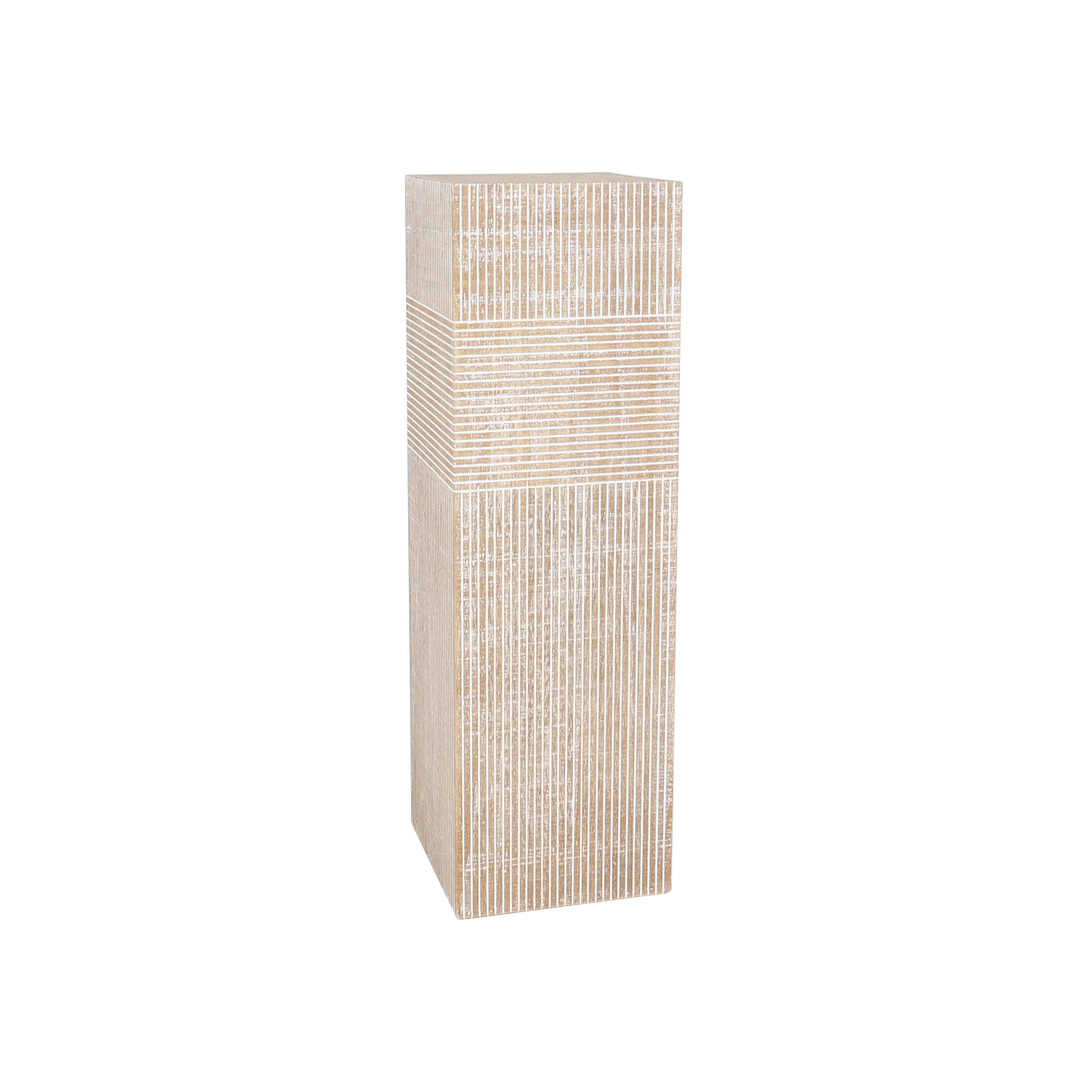 Masă Auxiliară din lemn, material pe bază de lemn,  - alb/culoare natur, Basics, lemn/material pe bază de lemn (28/90,5/28cm) - Ambia Home