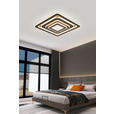 LED-DECKENLEUCHTE 46,7/46,7/6,5 cm   - Schwarz, Design, Kunststoff/Metall (46,7/46,7/6,5cm) - Novel