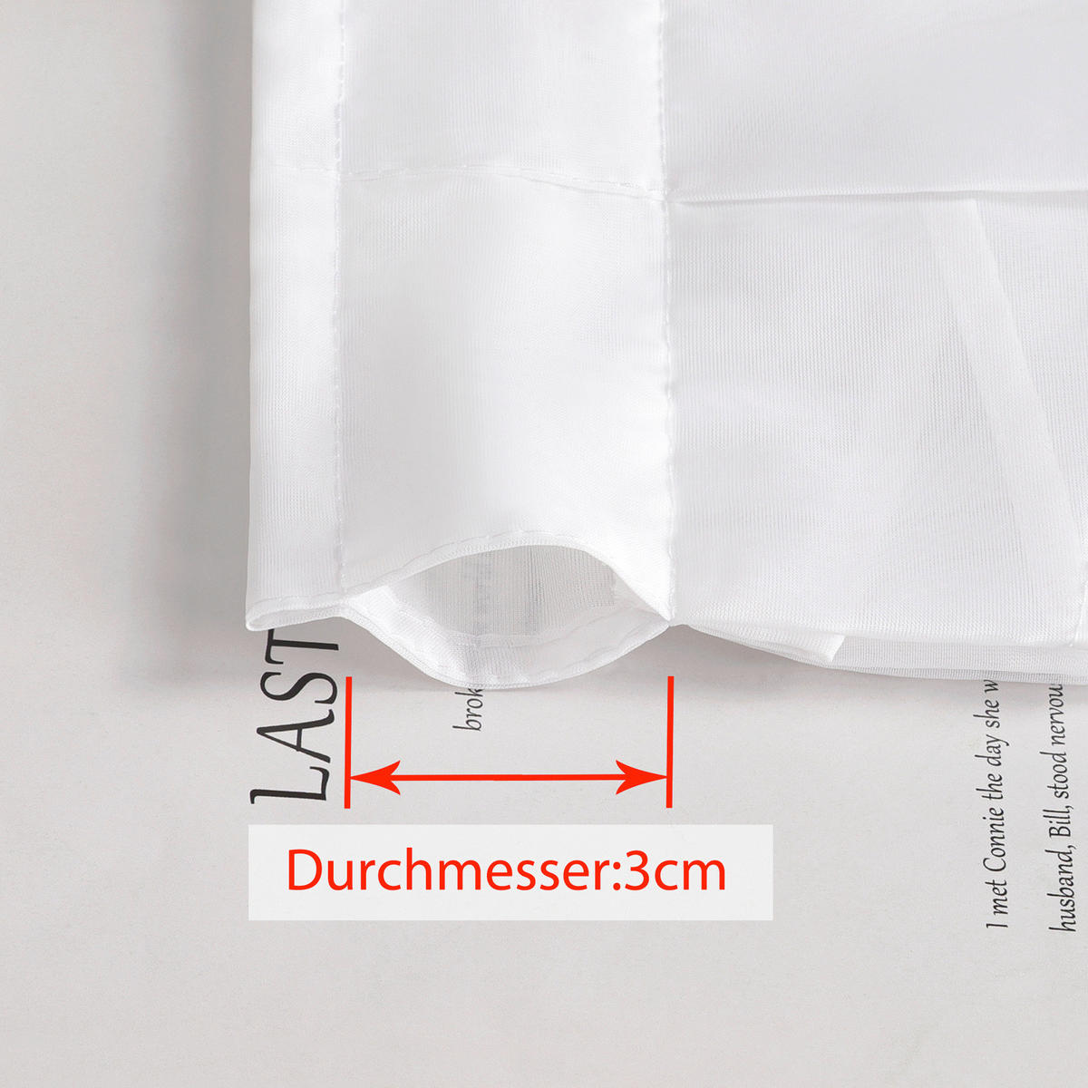 KURZGARDINE   80/80 cm   - Weiß, Basics, Textil (80/80cm) - Joyswahl