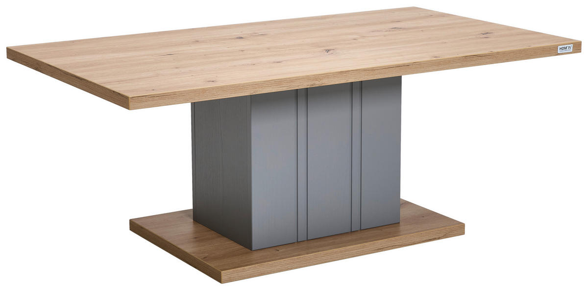 COUCHTISCH 115/65/46 cm rechteckig Grau, Eiche Artisan  - Eiche Artisan/Grau, KONVENTIONELL, Holzwerkstoff (115/65/46cm) - Hom`in