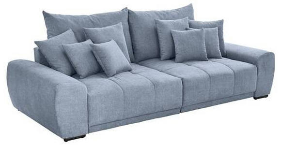 BIGSOFA Flachgewebe Blau  - Blau/Schwarz, KONVENTIONELL, Holz/Textil (280/67/120cm) - Carryhome