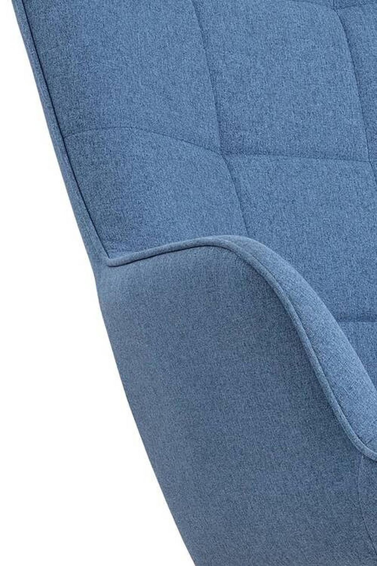 SCHAUKELSESSEL Webstoff Blau    - Blau/Buchefarben, MODERN, Holz/Textil (72/92/92cm) - MID.YOU