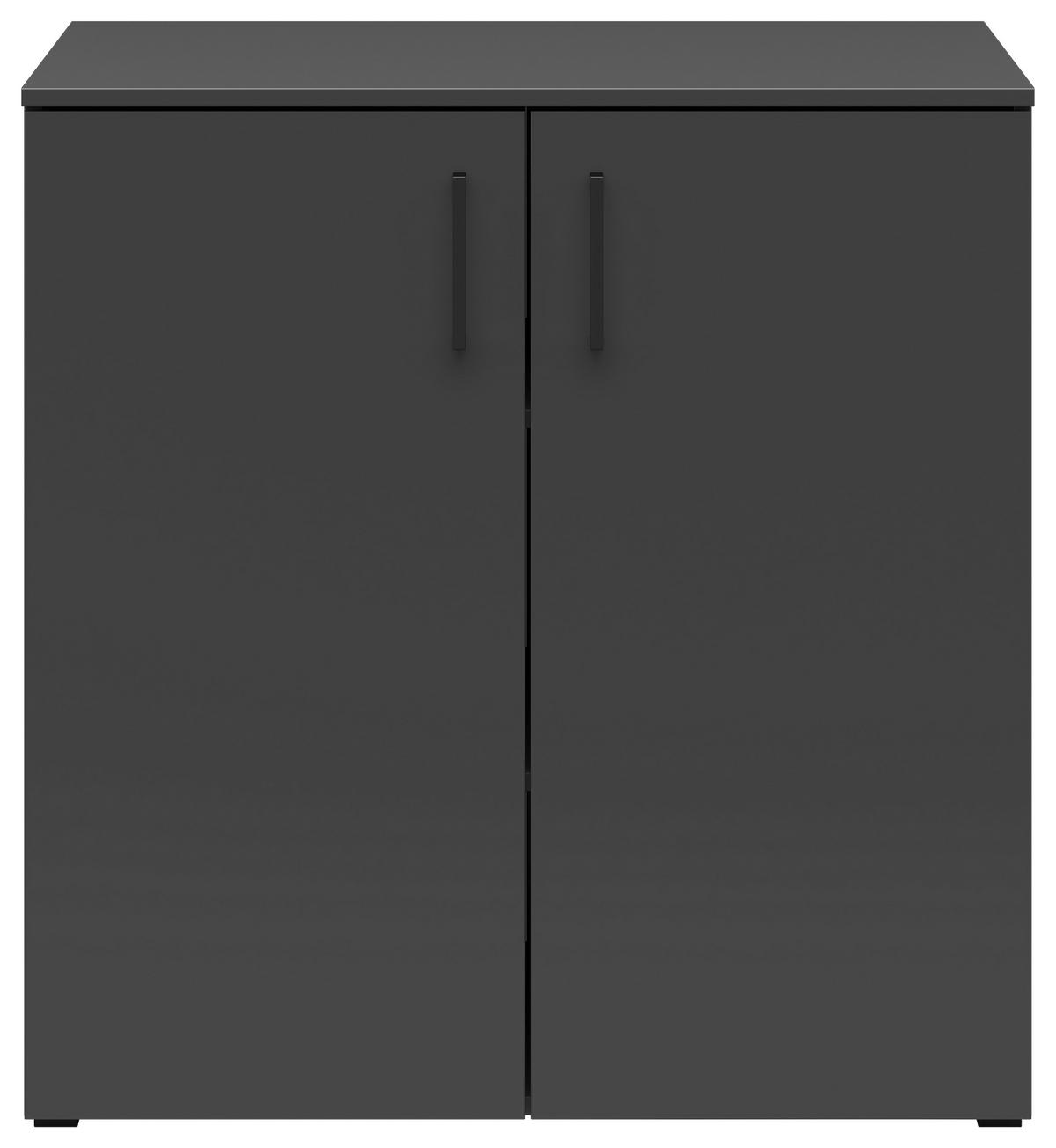 KOMODA  80/83/52 cm  grafitno siva  - crna/antracit, Moderno, pločasti materijal/plastika (80/83/52cm) - Carryhome