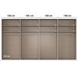 SCHWEBETÜRENSCHRANK  in Weiß  - Alufarben/Weiß, Basics, Holzwerkstoff/Metall (400/223/68cm) - Novel