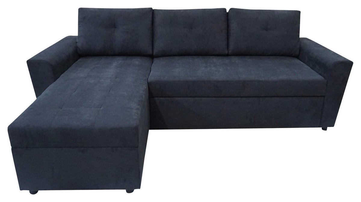 ECKSOFA TERMOLI in Jacquard Anthrazit  155/231 cm  - Anthrazit/Schwarz, Design, Kunststoff/Textil (155/231cm) - MID.YOU