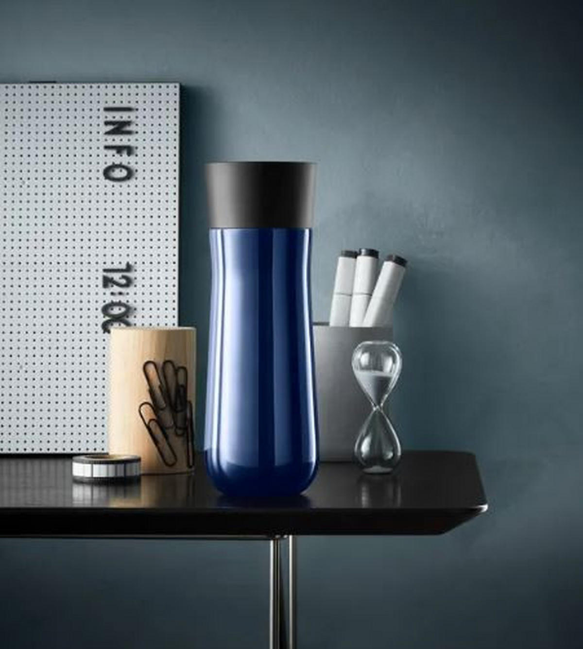 THERMOBECHER Impulse 0,35 l  - Blau, Design, Kunststoff/Metall (350ml) - WMF