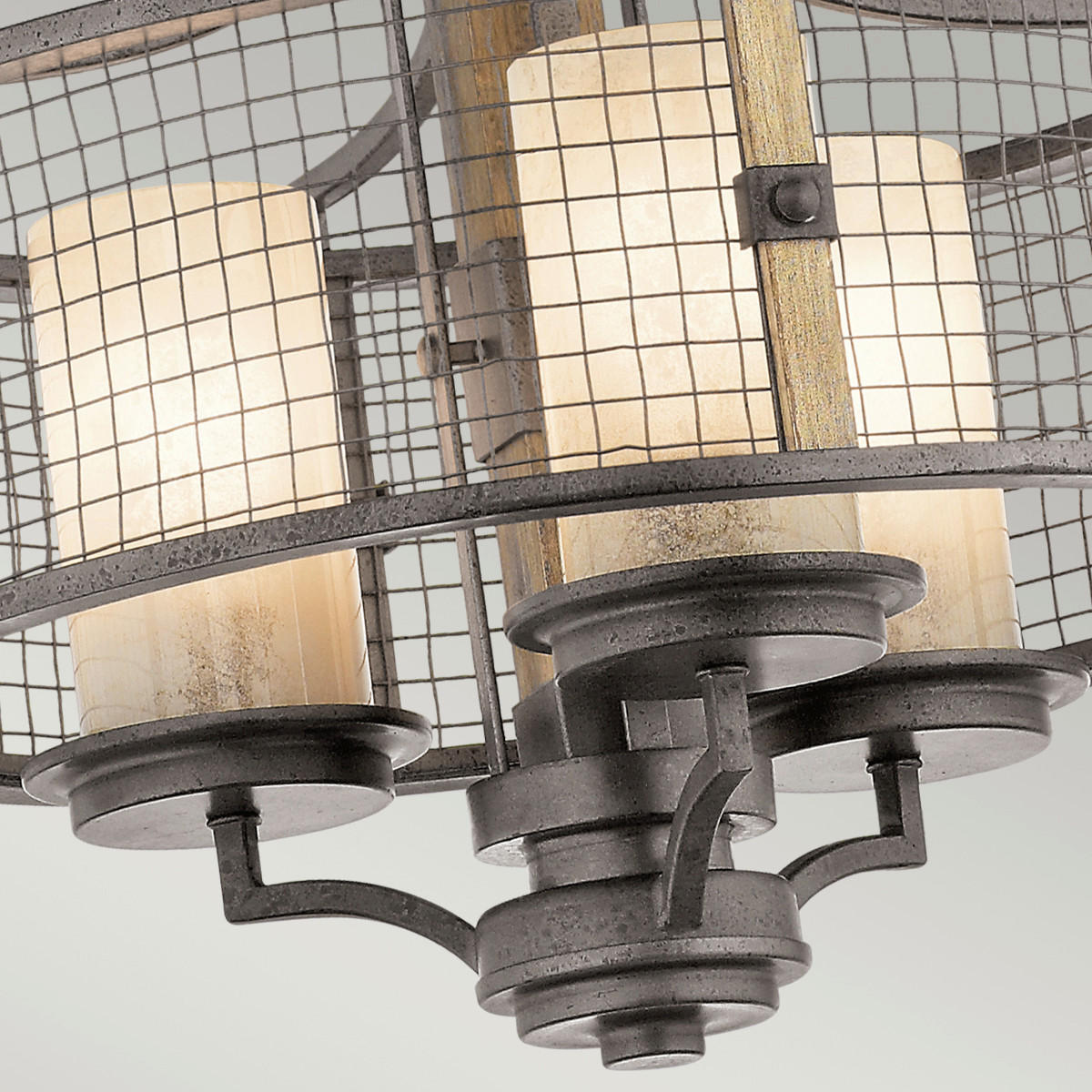 KRONLEUCHTER 45.1/50.5 cm    - Dunkelgrau, Konventionell, Glas/Metall (45.1/50.5cm) - Elstead Lighting