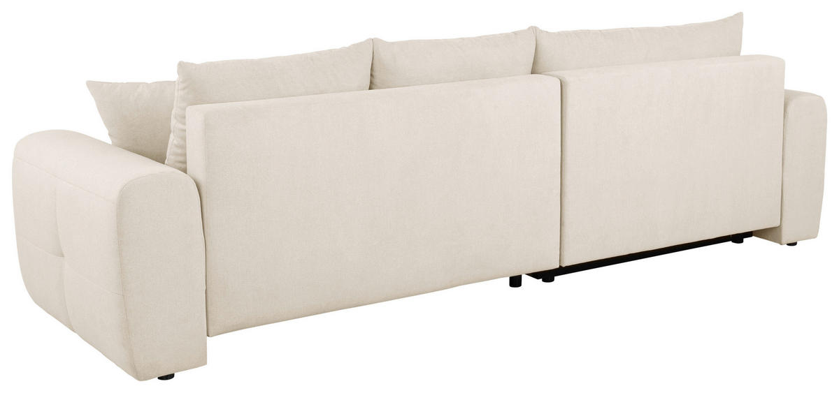 ECKSOFA in Velours Beige  168/298 cm  - Beige/Schwarz, KONVENTIONELL, Kunststoff/Textil (168/298cm) - Carryhome