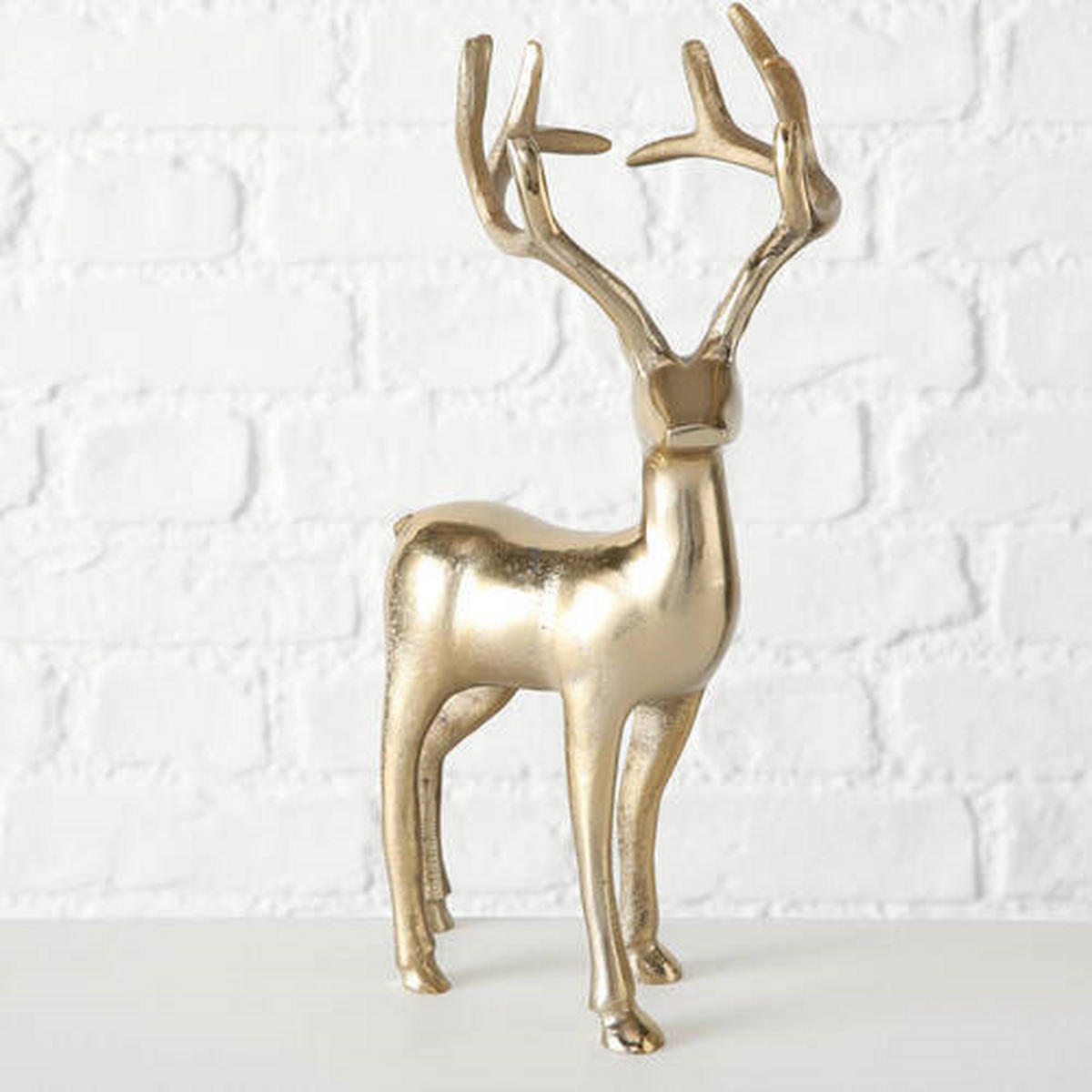 DEKOHIRSCH - Goldfarben, Konventionell, Metall (11/8/25cm)