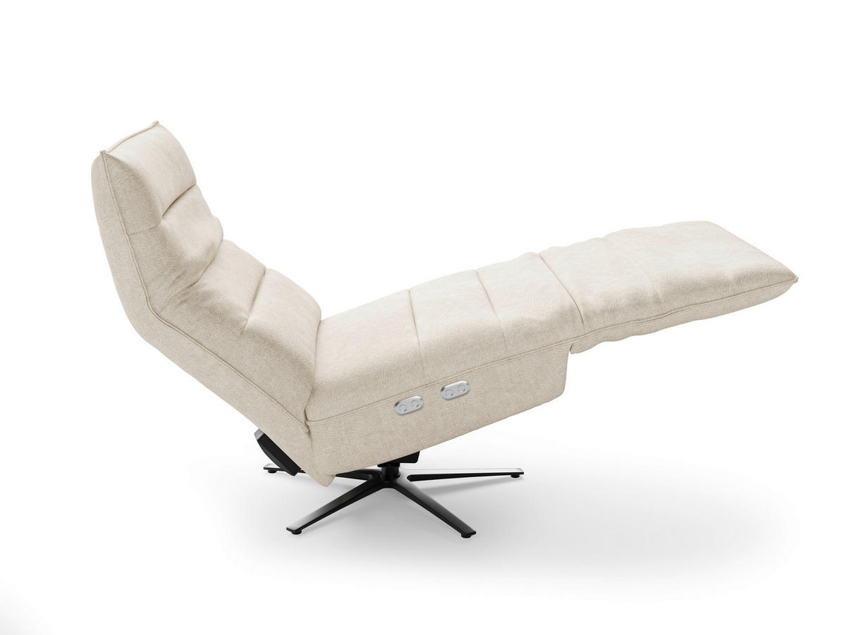 RELAXAČNÍ KŘESLO, textil, barvy stříbra - černá/barvy stříbra, Basics, kov/textil (80/109/98cm) - Sit & More