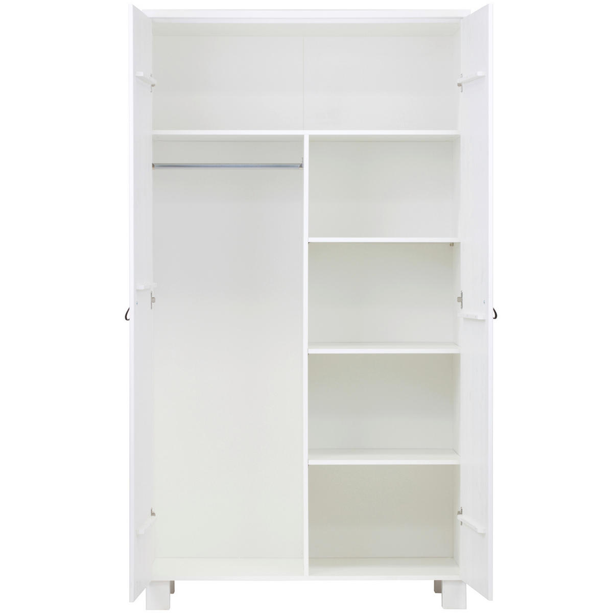 DREHTÜRENSCHRANK 111/202/55 cm,  in Weiß, 2-türig  - Weiß, Basics, Holz (111/202/55cm) - MID.YOU