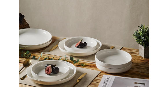 KOMBISERVICE Weiß OSLO SNØ 8-teilig 4 Personen  - Weiß, Design, Keramik - Novel