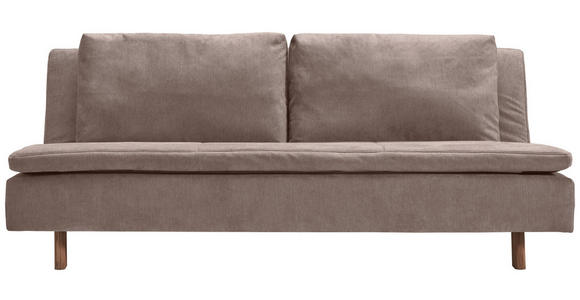 SCHLAFSOFA Flachgewebe Schlammfarben  - Schlammfarben/Eichefarben, KONVENTIONELL, Holz/Textil (205/85/98cm) - Carryhome