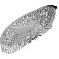 MENNYEZETI LÁMPA - krómszínű, Basics, fém (38,5/105/24cm)