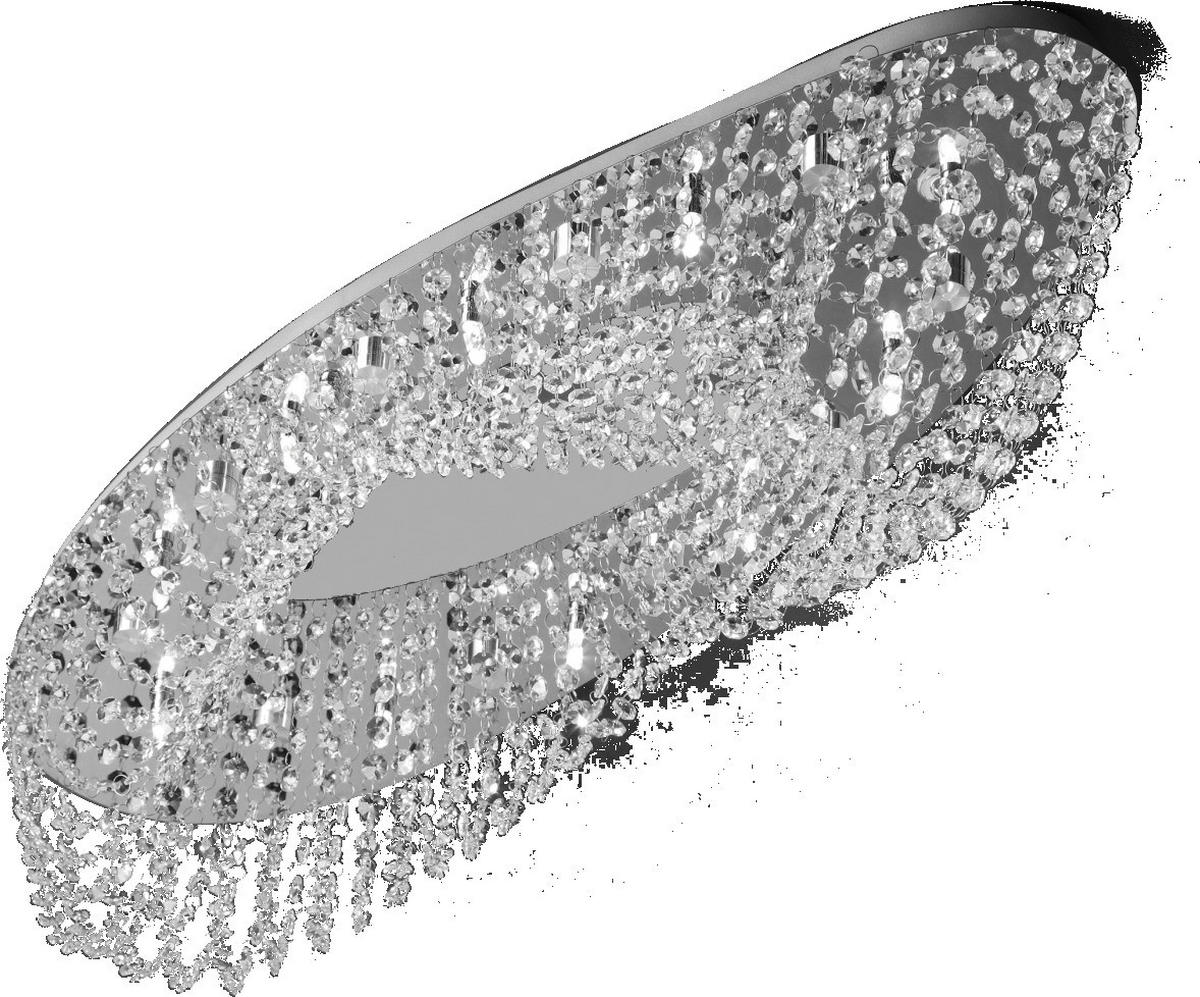 MENNYEZETI LÁMPA - krómszínű, Basics, fém (38,5/105/24cm)